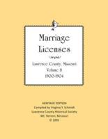 Lawrence County Missouri Marriages 1900-1904