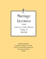 Lawrence County Missouri Marriages 1918-1924