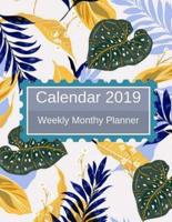 Calendar 2019 Weekly Monthly Planner