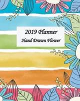 2019 Planner Hand Drawn Flower