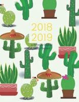 2018 2019 15 Months Cactus Daily Planner
