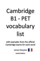 Cambridge B1 - Pet Vocabulary List (Version Fran