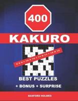 400 KaKuro 9 X 9 + 10 X 10 + 11 X 11 + 12 X 12 Best Puzzles + BONUS + Surprise