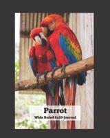 Parrot Wide Ruled 8X10 Journal