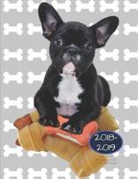2018-2019 15 Months French Bulldog Daily Planner