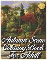 Autumn Scene Coloring Book for Adult