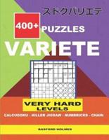 400 + VARIETE Very Hard Levels Calcudoku - Killer Jigsaw Numbricks - Chain.