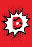 Superhero Comic Book 'D' Monogram Journal