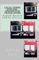 Legal Terms English-Spanish for Translators