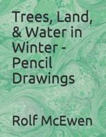 Trees, Land, & Water in Winter - Pencil Drawings