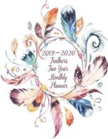 2019-2020 Feathers Two Year Monthly Planner