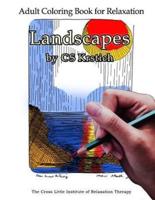 Adult Coloring Book for Relaxation Landscapes by CS Krstich