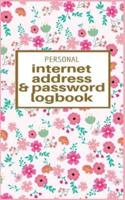 Personal Internet Address and Password Log Book