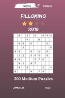 Master of Puzzles - Fillomino 200 Medium Puzzles 10X10 Vol. 6