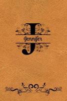 Split Letter Personalized Journal - Jennifer