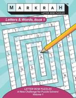 Markrah Letter-Row Puzzles Letters & Words, Book 1