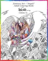 Angel-Fantasy Art Adult Coloring Book -Sheila Wolk Volume #3