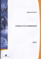 Strata Title Workshop