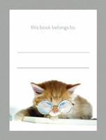 Cat Reading Bookplate