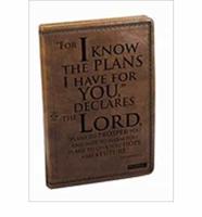 Christian Art Gifts Classic Journal I Know the Plans Jeremiah 29:11 Bible Verse, Inspirational Scripture Notebook, Ribbon Marker, Brown Faux Leather Flexcover, 336 Ruled Pages