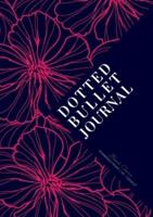 Dotted Bullet Journal: Medium A5 - 5.83X8.27 (Neon Pink Flowers)