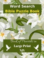 Word Search Bible Puzzle: Book of Proverbs Book in Large Print