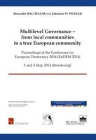 Multilevel Governance - From Local Communities to a True European Community (EuDEM 2014)