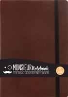 Monsieur Notebook Leather Journal - Brown Dot Grid Medium