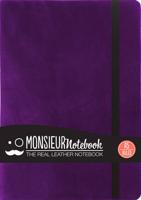 Monsieur Notebook Leather Journal - Purple Ruled Medium