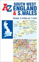 South West England and South Wales A-Z Road Map