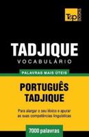 Vocabulário Português-Tadjique - 7000 palavras mais úteis
