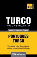 Vocabulário Português-Turco - 5000 palavras mais úteis