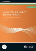 Conveyancing Quality Scheme Tooklit