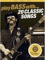 PLAY BASS WITH 20 CLASSIC SONGS TAB BGTR BOOK & ONLINE MEDIA