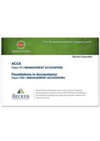 ACCA - F2 Management Accounting (For Exams Up to August 2016)