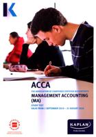 Management Accounting (MA/FMA). Study Text
