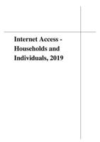 Internet Access - Households and Individuals, 2019