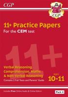 11+ CEM Practice Papers: Ages 10-11 - Pack 4 (With Parents' Guide & Online Edition)