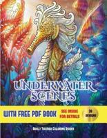 Adult Themed Coloring Books (Underwater Scenes) : An adult coloring (colouring) book with 30 underwater coloring pages: Underwater Scenes (Adult colouring (coloring) books)