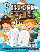 Pirate Activity Book for Kids Ages 4-8