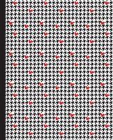 Houndstooth and Hearts College Ruled Lined Composition Book