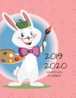 2019 2020 15 Months Bunny Rabbit Gratitude Journal Daily Planner