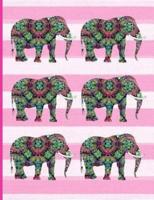 Ornate Elephant Design Writing Book