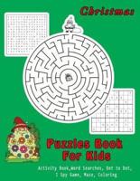 Christmas Puzzles Book For Kids