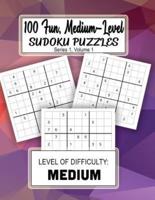 100 Fun, Medium-Level Sudoku Puzzles