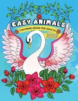 Easy Animals Coloring Book for Adults 2019