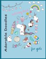 Adorable Doodles Coloring Book for Girls