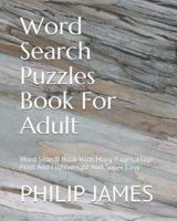 Word Search Puzzles Book For Adult