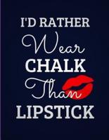 I'd Rather Wear Chalk Than Lipstick