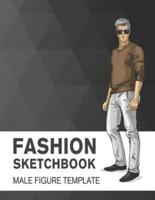 Fashion Sketchbook Male Figure Template